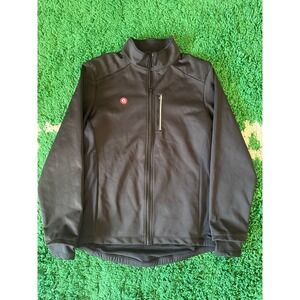 PRZEWALSKI SOFT SHELL Cycling Jacket Mens XL Black Full Zip Long Sleeve